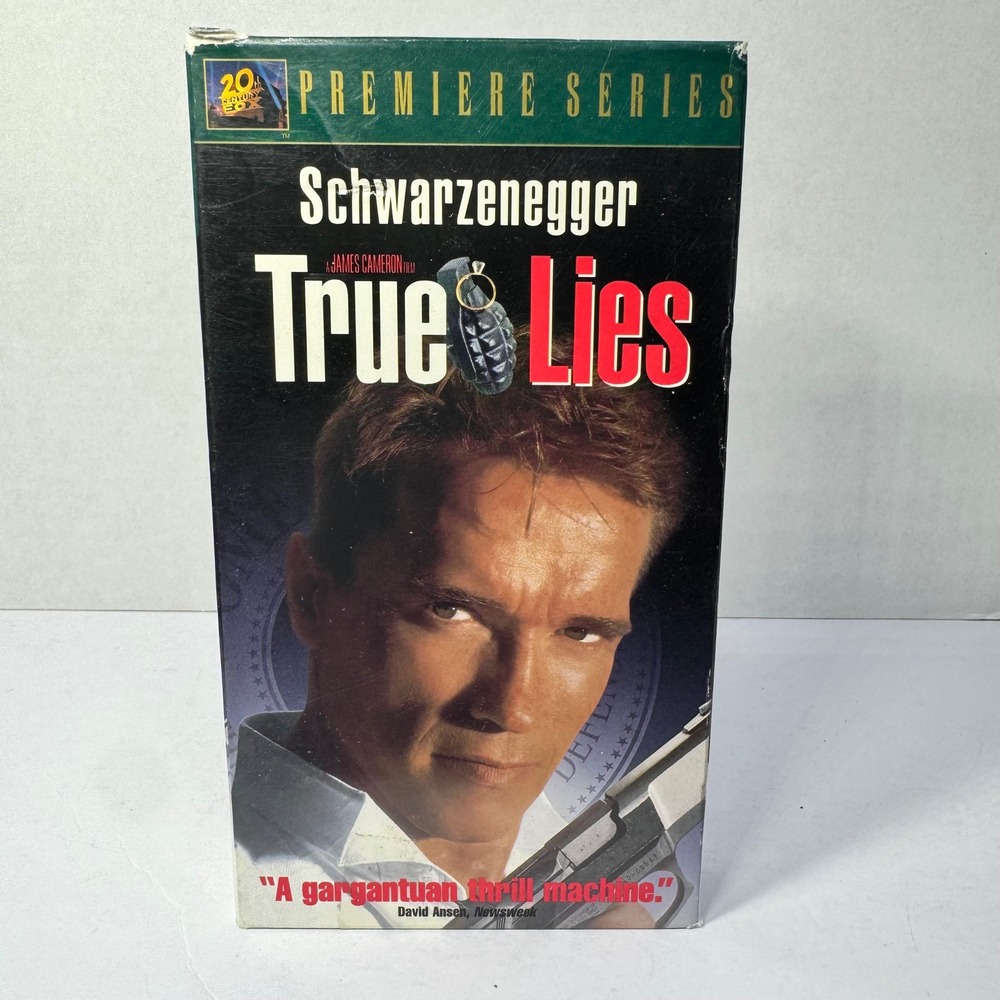 True‎ Lies VHS 1994 Arnold Schwarzenegger James Cameron Premiere Series Vintage